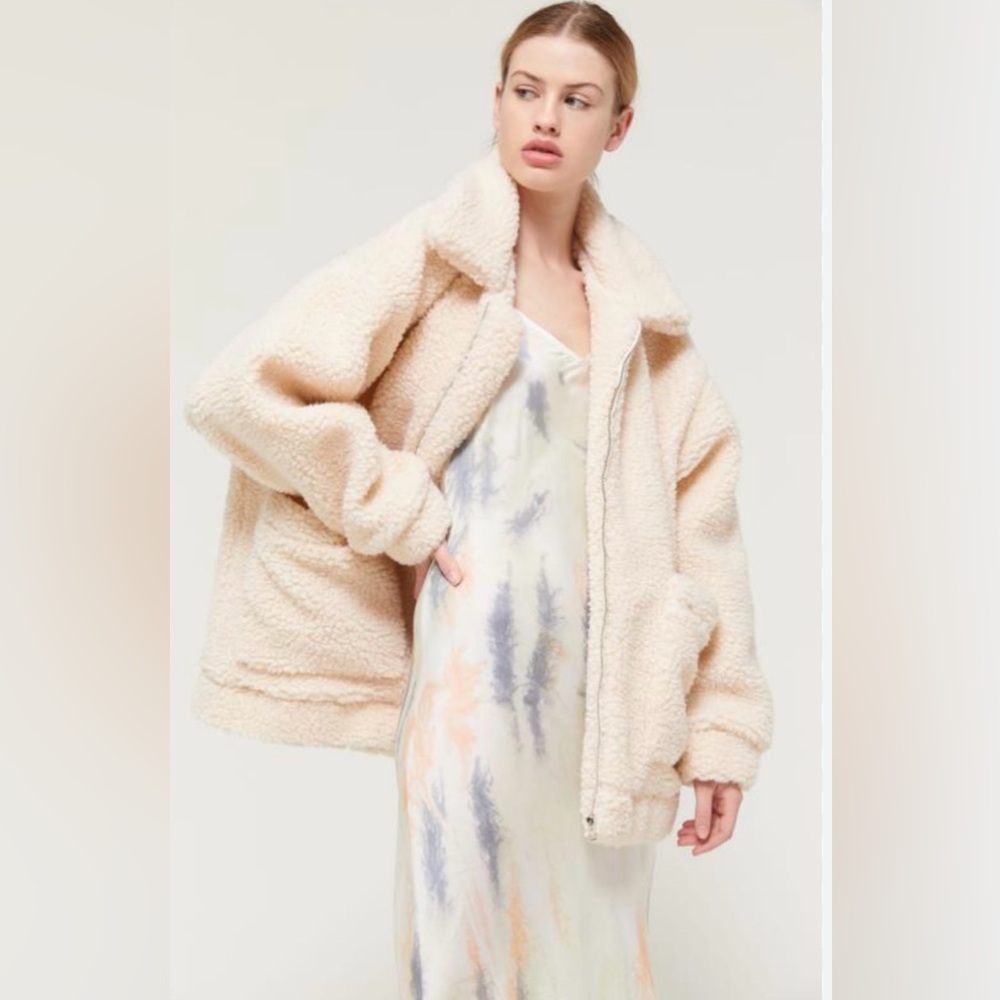I.AM.GIA Pixie Teddy Coat In Cream Size XS